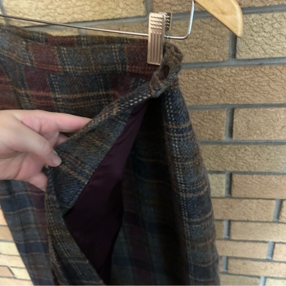 Vintage Jack Winter Plaid Midi Skirt Women’s 100% Wool Multicolor 28” Waist - Picture 3 of 7